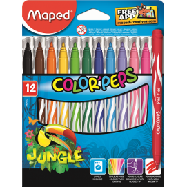 Фломастеры Maped (Color'Peps,12 цветов)