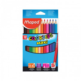Карандаши цветные Maped (Color'Peps Maxi,12 цветов) 