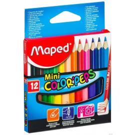 Карандаши цветные Maped (Color'Peps Mini,12 цветов) 